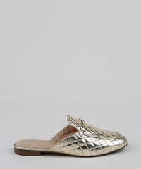 Mule-Feminino-Matelasse-Via-Uno-Bico-Redondo-com-Fivela-Dourado-9961692-Dourado_2