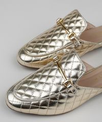 Mule-Feminino-Matelasse-Via-Uno-Bico-Redondo-com-Fivela-Dourado-9961692-Dourado_3