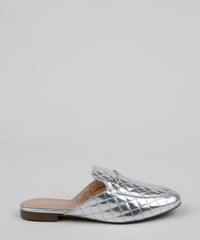 Mule-Feminino-Matelasse-Via-Uno-Bico-Redondo-com-Fivela-Prateado-9961693-Prateado_2