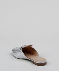 Mule-Feminino-Matelasse-Via-Uno-Bico-Redondo-com-Fivela-Prateado-9961693-Prateado_4