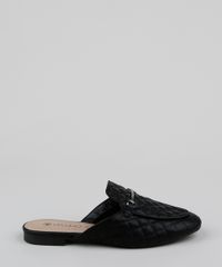 Mule-Feminino-Matelasse-Via-Uno-Bico-Redondo-com-Fivela-Preto-9961695-Preto_2