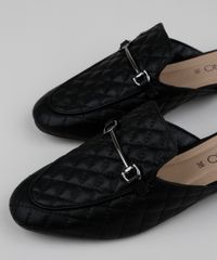 Mule-Feminino-Matelasse-Via-Uno-Bico-Redondo-com-Fivela-Preto-9961695-Preto_3