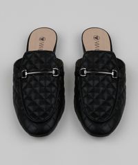 Mule-Feminino-Matelasse-Via-Uno-Bico-Redondo-com-Fivela-Preto-9961695-Preto_5