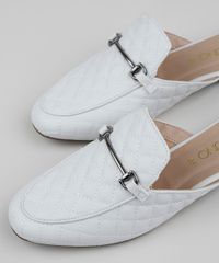 Mule-Feminino-Matelasse-Via-Uno-Bico-Redondo-com-Fivela-Branco-9961697-Branco_3