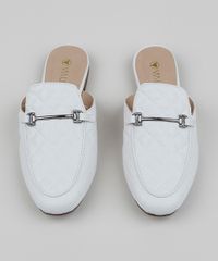 Mule-Feminino-Matelasse-Via-Uno-Bico-Redondo-com-Fivela-Branco-9961697-Branco_5