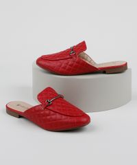 Mule-Feminino-Matelasse-Via-Uno-Bico-Redondo-com-Fivela-Vermelho-9961699-Vermelho_1