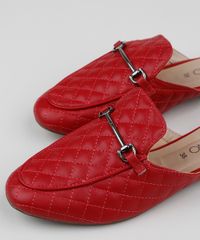 Mule-Feminino-Matelasse-Via-Uno-Bico-Redondo-com-Fivela-Vermelho-9961699-Vermelho_3