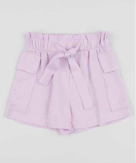 Short-Infantil-Clochard-com-Faixa-para-Amarrar-Lilas-9963557-Lilas_1