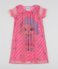 Camisola-Infantil-LOL-Surprise-com-Tule-Manga-Curta-Rosa-9936600-Rosa_1