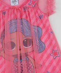 Camisola-Infantil-LOL-Surprise-com-Tule-Manga-Curta-Rosa-9936600-Rosa_4