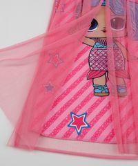 Camisola-Infantil-LOL-Surprise-com-Tule-Manga-Curta-Rosa-9936600-Rosa_5