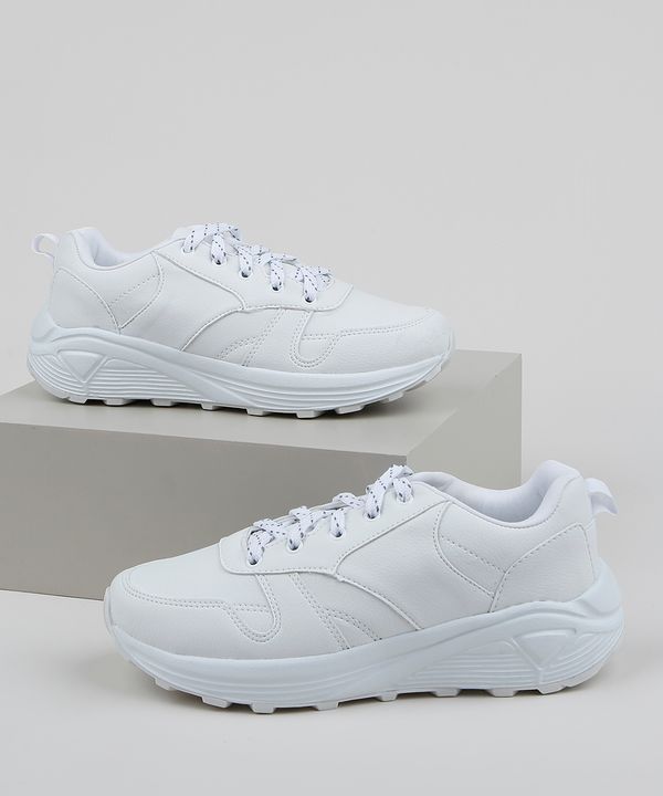 Tênis Feminino Oneself Sneaker Chunky com Recortes Branco 34
