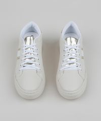 Tenis-Feminino-Oneself-com-Faixa-Metalizada-e-Textura-Animal-Print-de-Cobra-Bege-Claro-9955255-Bege_Claro_5