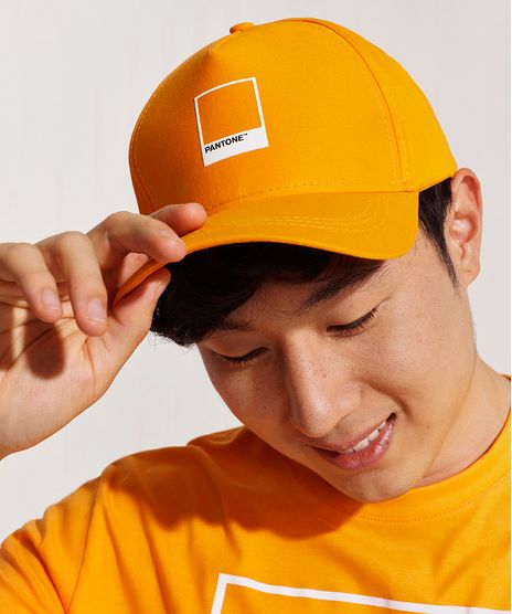 Bone-Masculino-Pantone-de-Sarja-Aba-Curva-Laranja-9958965-Laranja_1