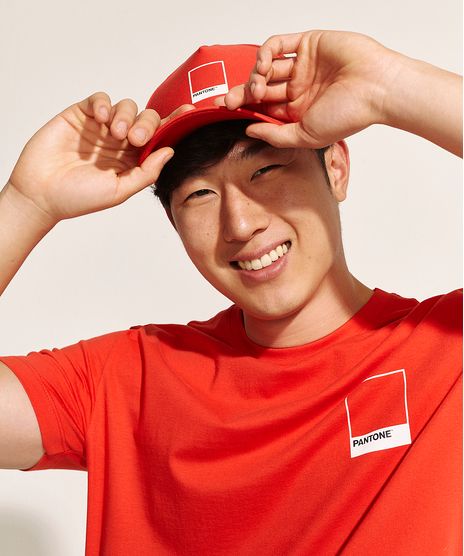 Bone-Masculino-Pantone-de-Sarja-Aba-Curva-Vermelho-9958965-Vermelho_1