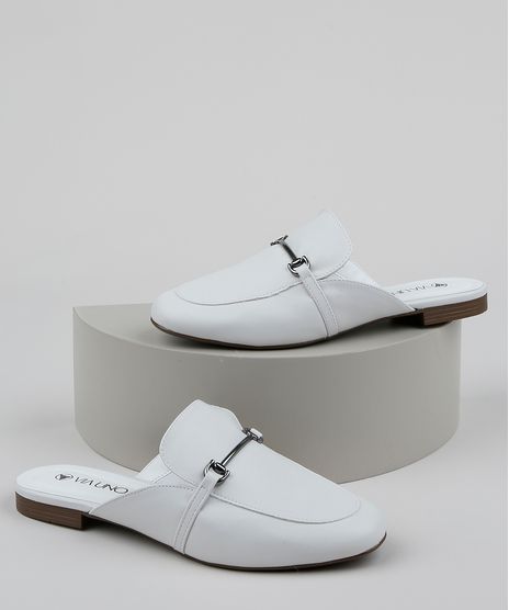 Mule-Feminino-Via-Uno-Bico-Redondo-com-Fivela-Branco-9961674-Branco_1