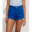 Short-Feminino-Pantone-de-Sarja-Cintura-Alta-com-Bolso-Barra-Desfiada-Azul-9958713-Azul_1