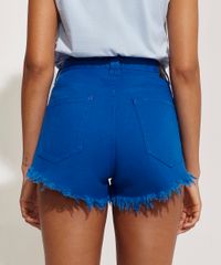Short-Feminino-Pantone-de-Sarja-Cintura-Alta-com-Bolso-Barra-Desfiada-Azul-9958713-Azul_4