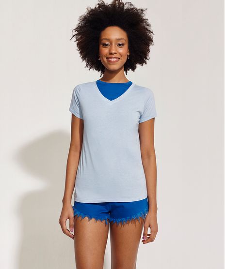Blusa-feminina-Basica-Pantone-Manga-Curta-Decote-V-Azul-Claro-9958804-Azul_Claro_1
