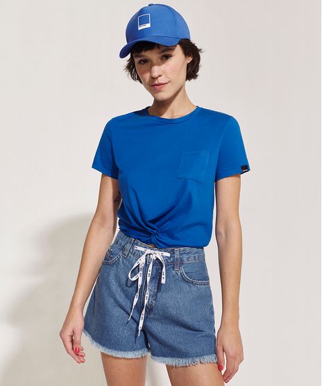 Blusa-Feminina-Pantone-Com-no-e-Bolso-Manga-Curta-Decote-Redondo-Azul-9958807-Azul_1