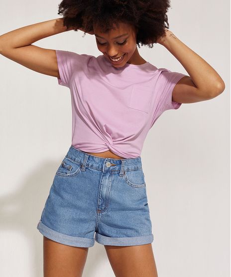 Blusa-Feminina-Pantone-Com-no-e-Bolso-Manga-Curta-Decote-Redondo-Rosa-Claro-9958807-Rosa_Claro_1