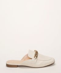 Mule-Feminino-Via-Uno-Bico-Redondo-com-Corrente-Bege-9961683-Bege_2