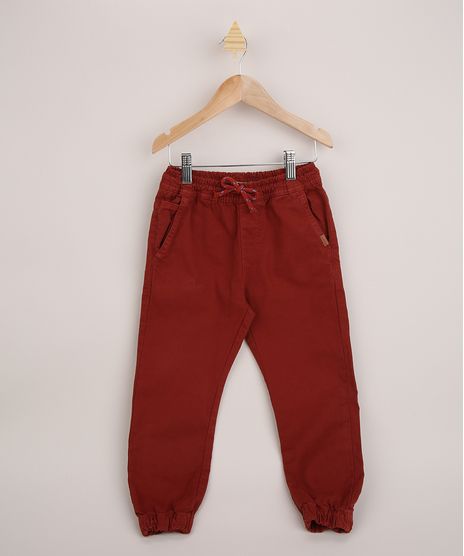 Calca-de-Sarja-Infantil-Jogger-com-Cordao-Vermelha-9432921-Vermelho_1