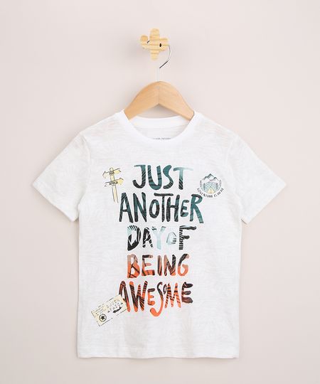 Camiseta-Infantil--Just-Another-Day--Manga-Curta-Branca-9960453-Branco_1