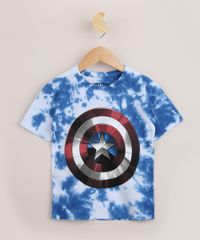 Camiseta-Infantil-Capitao-America-Estampada-Tie-Dye-Manga-Curta-Azul-9962239-Azul_1