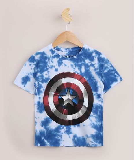 Camiseta-Infantil-Capitao-America-Estampada-Tie-Dye-Manga-Curta-Azul-9962239-Azul_1