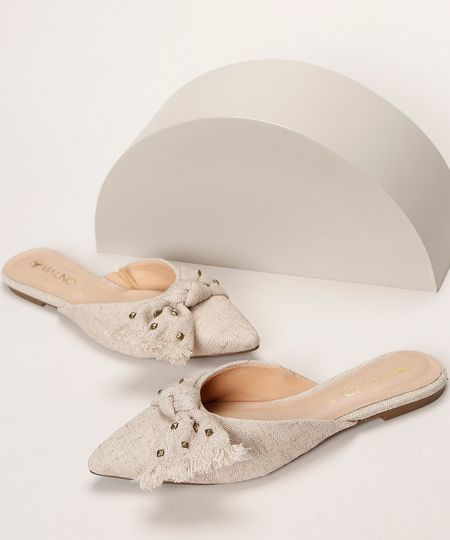 Mule-Feminino-Via-Uno-Bico-Fino-com-Laco-e-Aplicacao-de-Tachas-Bege-9962866-Bege_1