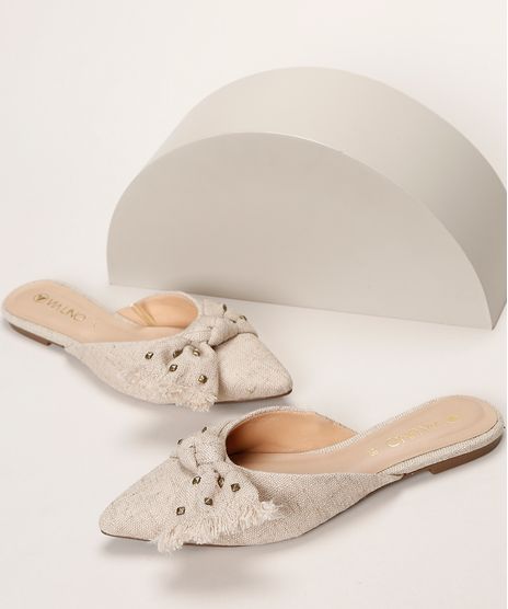 Mule-Feminino-Via-Uno-Bico-Fino-com-Laco-e-Aplicacao-de-Tachas-Bege-9962866-Bege_1