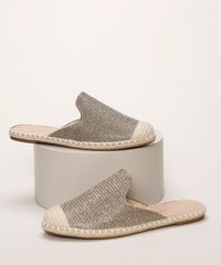 Mule-Feminino-Via-Uno-com-Brilho-Bico-Redondo-em-Corda-Dourado-9962867-Dourado_1