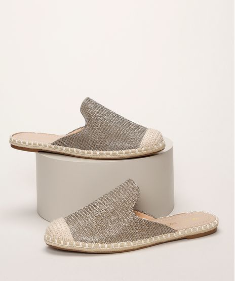 Mule-Feminino-Via-Uno-com-Brilho-Bico-Redondo-em-Corda-Dourado-9962867-Dourado_1