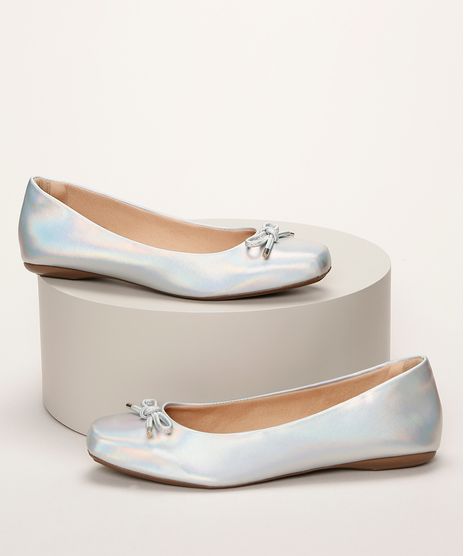 Sapatilha-Feminina-Via-Uno-Bico-Quadrado-com-Laco-Prateada-9963928-Prateada_1