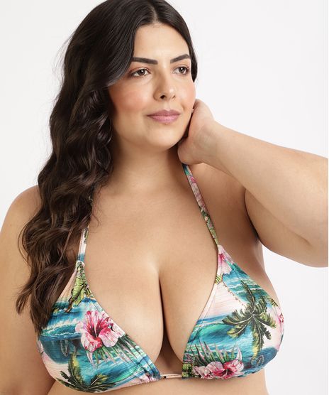 Biquini-Top-Plus-Size-Cortininha-Estampado-de-Praia-com-Protecao-UV50--Azul-9958182-Azul_1
