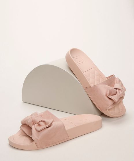 Chinelo-Feminino-Moleca-Slide-com-Suede-e-Laco-Rose-9961296-Rose_1