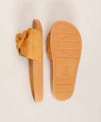 Chinelo-Feminino-Moleca-Slide-com-Suede-e-Laco-Mostarda-9961459-Mostarda_6