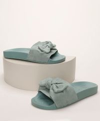Chinelo-Feminino-Moleca-Slide-com-Suede-e-Laco-Verde-9961460-Verde_1