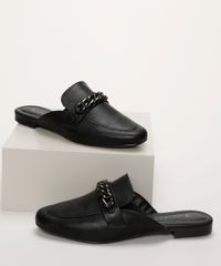 Mule-Feminino-Via-Uno-Bico-Redondo-com-Corrente-Preto-9961681-Preto_1