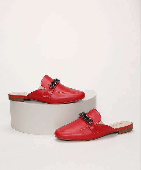 Mule-Feminino-Via-Uno-Bico-Redondo-com-Corrente-Vermelho-9961682-Vermelho_1
