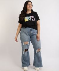 Blusa-Feminina-Plus-Size-MTV-Manga-Curta-Decote-Redondo-Preta-9962105-Preto_3