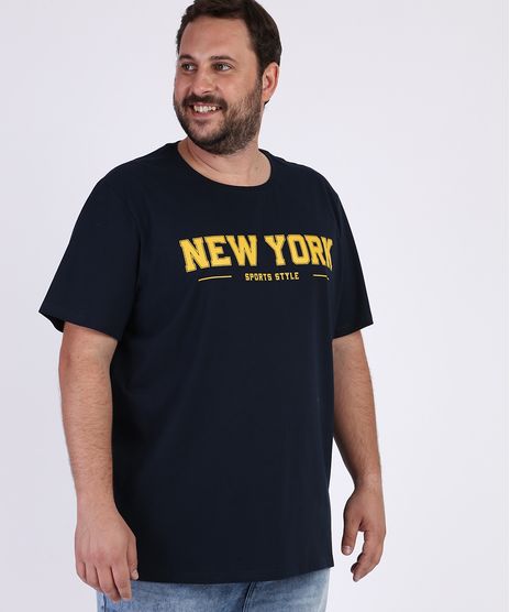 Camiseta-Masculina-Plus-Size--New-York--Manga-Curta-Gola-Careca-Azul-Marinho-9962364-Azul_Marinho_1