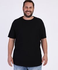 Camiseta-Masculina-Plus-Size-Texturizada-Manga-Curta-Gola-Careca-Preta-9962988-Preto_1