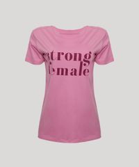 T-Shirt-Feminina-Mindset--Strong-Female--Manga-Curta-Decote-Redondo-Rosa-9963124-Rosa_5