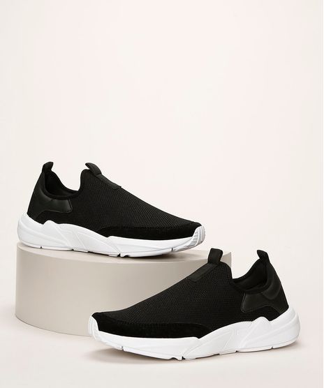 Tenis-Feminino-Oneself-Knit-com-Recorte-em-Suede-Preto-9963344-Preto_1