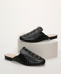 Mule-Feminino-Via-Uno-Bico-Redondo-com-Tachas-Preto-9963674-Preto_1