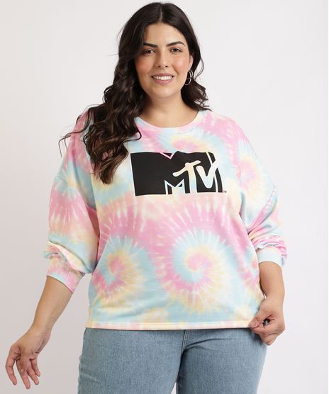 Blusao-de-Moletom-Feminino-Plus-Size-MTV-Estampado-Tie-Dye-Manga-Bufante-Decote-Redondo-Multicor-9964117-Multicor_1
