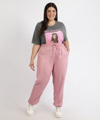 Calca-Feminina-Plus-Size-Jogger-Cintura-Super-Alta-com-Bolsos-Rosa-9965142-Rosa_3