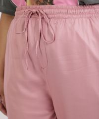 Calca-Feminina-Plus-Size-Jogger-Cintura-Super-Alta-com-Bolsos-Rosa-9965142-Rosa_4